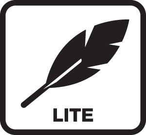 Lite - Manufactured with weight-reducing materials or construction techniques.